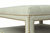 Bina Coffee Table Ottoman 2-Layer Polished Nailhead Tufted Linen Bench