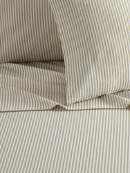 Brooke 3 Piece Sheet Set Super Soft Contemporary Two Tone Striped Pattern Design