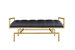 Bruno PU Leather Modern Contemporary Tufted Seating Goldtone Metal Leg Bench