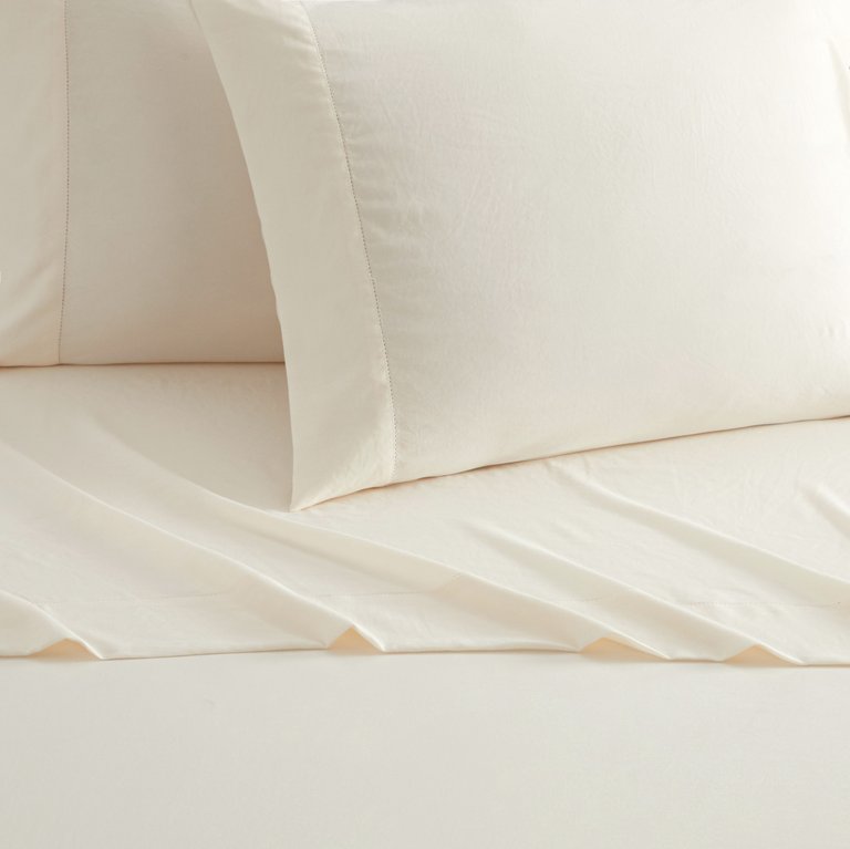 Casey 3 Piece Sheet Set Solid Color Washed Garment Technique