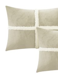 Chiron 3 Piece Comforter Set Ultra Plush Micro Mink Sherpa Lined Bedding