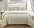 Chiron 7 Piece Comforter Set Ultra Plush Micro Mink Sherpa Lined Bed In A Bag – Sheets Decorative Pillow Shams Included - Beige