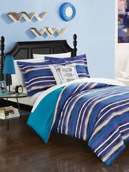 Chona 4 Piece Reversible Duvet Cover Set