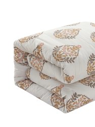 Clarissa 8 Piece Comforter Set Floral Medallion Print Design Bed In A Bag Bedding