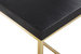 Colmar Side Table With Ash Veneer Top Brass Brushed Stainless Steel Base, Modern Contemporary