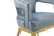 Danu Accent Chair Plush Velvet Upholstered Swoop Arm Gold Tone Solid Metal Legs