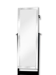 Daze Modern Contemporary Mirror Border Rectangular Jewelry Storage Armoire Free Standing Cheval Mirror Full-length - Elegant Black