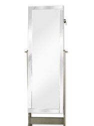 Daze Modern Contemporary Mirror Border Rectangular Jewelry Storage Armoire Free Standing Cheval Mirror Full-length - Royal Champagne