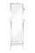 Daze Modern Contemporary Mirror Border Rectangular Jewelry Storage Armoire Free Standing Cheval Mirror Full-length - Pristine White