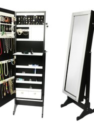Daze Modern Contemporary Mirror Border Rectangular Jewelry Storage Armoire Free Standing Cheval Mirror Full-length