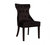 Dickens Dining Side Chair Button Tufted PU Leather Espresso Wood Legs Modern Contemporary