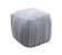 Dimas Ottoman Cotton Upholstered Striped Pattern Woven Vertical Bands Square Pouf - Grey