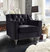 Dylan Velvet Modern Contemporary Button Tufted With Gold Nailhead Trim Round Acrylic Feet Club Chair