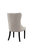 Elizabeth Dining Side Accent Chair Button Tufted Velvet Upholstery Nail Head Trim Tapered Espresso Wood Legs - Set Of 2