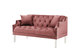 Elsa Love Seat Sofa Velvet Upholstered Button Tufted Nailhead Trim Slope Arm Design Acrylic Legs, Modern Transitional