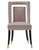 Elsie Dining Side Chair Velvet Upholstered Nailhead Trim Seat Espresso Finished Gold Tip Tapered Wood Legs, Modern Transitional - Set Of 2 - Blush