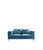 Emory Loveseat Velvet Upholstered Multi-Cushion Seat Loose Back Shelter Arm Design Silver Tone Metal Y-Legs, Modern Contemporary