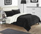 Ernest 3-Piece Plush Microsuede Sherpa Blanket - Black