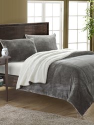 Ernest 7-Piece Plush Microsuede Sherpa Blanket, Sheet Set