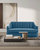 Eva Loveseat Velvet Upholstered Single Cushion Seat Vertical Channel Quilted Back Platform Base Design, Modern Contemporary