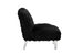 Fabio Accent Side Chair Sleek Stylish Faux Fur Upholstered Armless Design Acrylic Legs, Modern Contemporary