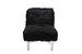 Fabio Accent Side Chair Sleek Stylish Faux Fur Upholstered Armless Design Acrylic Legs, Modern Contemporary - Black