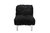 Fabio Accent Side Chair Sleek Stylish Faux Fur Upholstered Armless Design Acrylic Legs, Modern Contemporary - Black