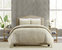 Fargo 3 Piece Comforter Set Microplush Channel Quilted Solid Micromink Backing Bedding - Beige