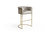 Finley Bar Stool Chair Velvet Upholstered Rolled Shelter Arm Design Half-Moon Goldtone Solid Metal U-Shaped Base - Taupe