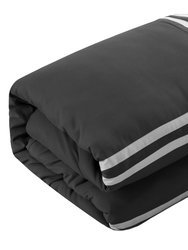 Georgette 10 Piece Comforter Set Complete Bed In A Bag Pieced Color Block Banding Bedding
