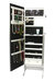 Glitzy Modern Contemporary Crystal-Bordered Rectangular Jewelry Storage Armoire Cheval Mirror Full-length