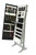 Glitzy Modern Contemporary Crystal-Bordered Rectangular Jewelry Storage Armoire Cheval Mirror Full-length