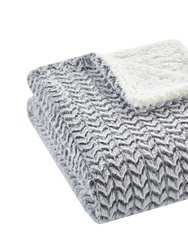 Isonoe Throw Blanket Cozy Super Soft Ultra Plush Decorative Shaggy Faux Fur With Sherpa Lined Backing - Grey