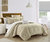 Janea 5 Piece Comforter Set Clip Jacquard Geometric Quatrefoil Pattern Design Bedding