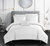 Jorin 6 Piece Comforter Set Pieced Solid Color Stitched Design Complete Bed In A Bag Bedding - White