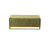 kadiri Storage Bench Velvet Upholstered Tufted Seat Gold Tone Metal Base With Discrete Interior Compartment - Green