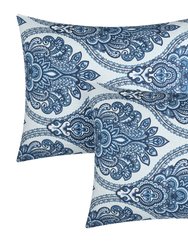Katniss 20 Piece Comforter Set Medallion Quilted Embroidered Design Complete Bed In A Bag Bedding