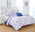 Katriel 8 Piece Reversible Quilt Coverlet Set "Sea, Sand, Surf" Theme Embossed Quilted Design Bed In A Bag - Multi Color