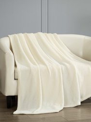 Keaton Throw Blanket Cozy Super Soft Ultra Plush Micro Mink Fleece Decorative Design - Beige