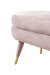 Lain Bench Plush Velvet Upholstery Tapered Gold Tip Metal Legs Rounded Seat Cushion