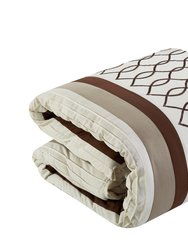 Lance 24 Piece Comforter Complete Bed in a Bag Pleated Ruffled Designer Embellished Bedding Set
