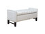 Lance Linen Modern Contemporary Button Tufted With Silver Nailheads Deco On Frame Storage Lid Can Stop at Any Position Bench