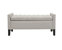Lance Linen Modern Contemporary Button Tufted With Silver Nailheads Deco On Frame Storage Lid Can Stop at Any Position Bench - Light Grey