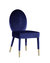 Leverett Dining Chair Velvet Upholstered Oval Back Armless Design Velvet Wrapped Wood Gold Tone Metal Tipped Legs - Set Of 2
