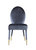 Leverett Dining Chair Velvet Upholstered Oval Back Armless Design Velvet Wrapped Wood Gold Tone Metal Tipped Legs - Set Of 2 - Grey