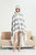 Luigi Snuggle Hoodie Two Tone Wavy Animal Pattern Robe Cozy Super Soft Plush Coral Fleece Sherpa Lined Wearable Blanket