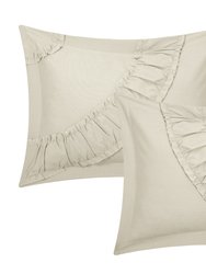 Lunar 12 Piece Faux Linen Queen Bed In A Bag Comforter Set