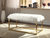Marilyn Bench Ottoman Faux Fur Brass Finished Stainless Steel Metal Frame