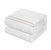 Milos 4 Piece Cotton Comforter Set Solid White With Dual Stripe Embroidered Border Hotel Collection Bedding