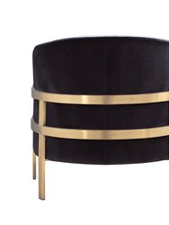 Monte Modern Contemporary Steel Frame Velvet Bucket Club Chair